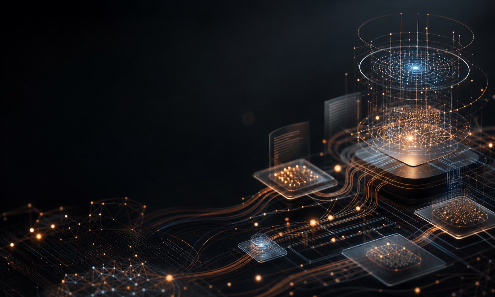 AI-generated enterprise AI workflow visualization for AI Beyond the Hype